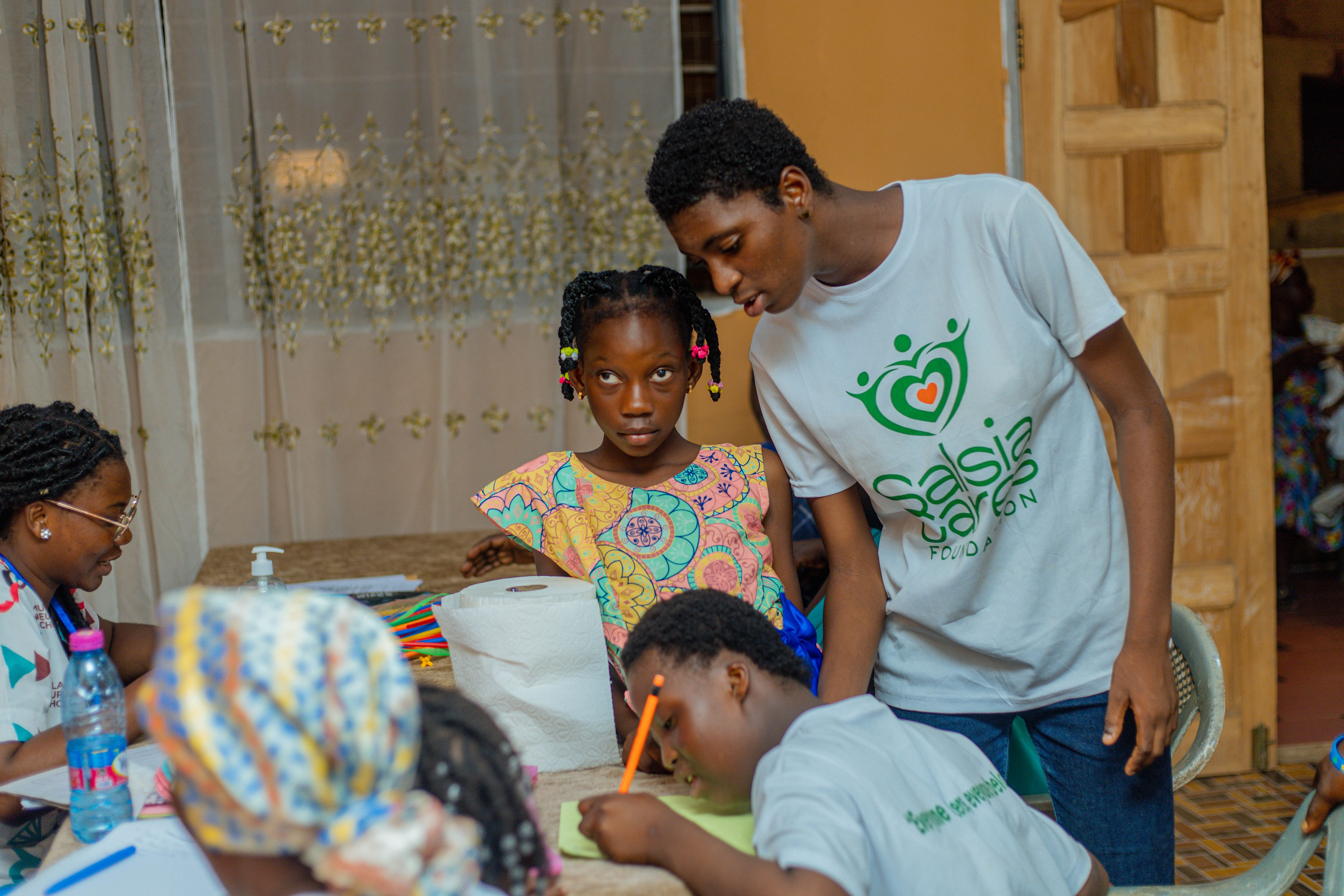 Children taking part in a classroom activity