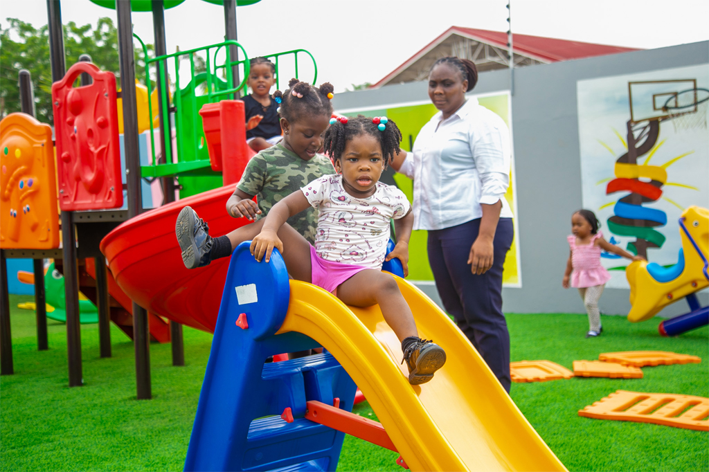 Young child engaged in learning